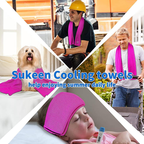 (40"x12"), Sukeen Cooling Towels for Neck and Face Soft Breathable Cooling Towel, Sweat Towel for Gym, Sport, Running