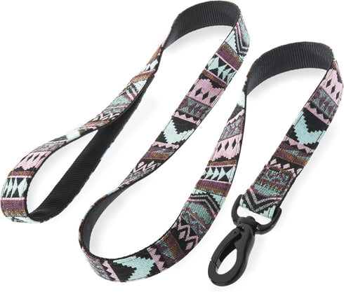 Embark Urban Dog Leashes - Colorful & Strong Leash for Small, Medium & Large Breed Dogs (Aztec, 4 Ft)