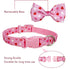 Valentine's Day Dog Collar with Bow Tie, Cute Holiday Collar for Medium Dogs, Boys, Girls, Puppy Pets.