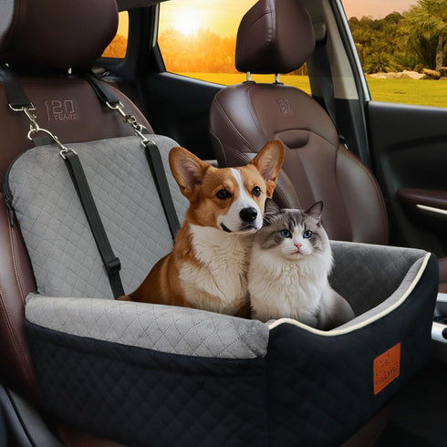 2 1 35 lbs,Adjustable Dog Car Seat Bed in for Small/Medium Dogs up to Safety Leashes,Memory Foam with Soft Fabric Pets