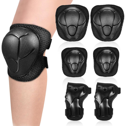 Happyyami Ski Knee and Elbow Pads Set - Protective Gear with Wrist Guard for Snowboarding