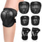 Happyyami Ski Knee and Elbow Pads Set - Protective Gear with Wrist Guard for Snowboarding