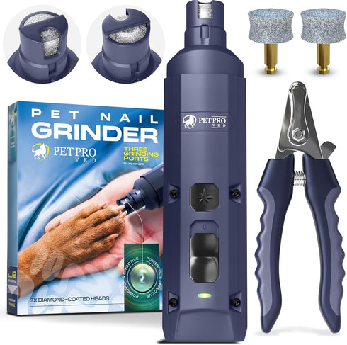 Dog Nail Grinder - Quiet Electric Nail Trimmer for Large Dogs with Guard, Cat Dog Claw Toenail Drill Grinder