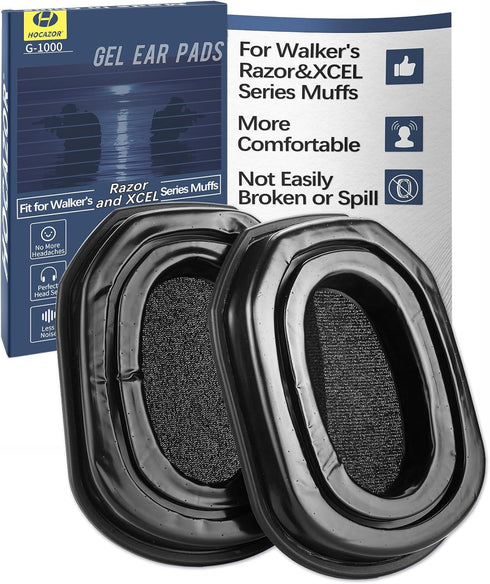 G-1000 Replacement Gel Ear Pads for Walker's Razor Series Shooting Earmuffs and XCEL Series Muffs Hygiene Kit