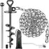 SELEWARE Dog Tie Out Stake, Outdoor Anti-Rust Dog Anchor with Stainless Steel Chain Leash for Large Dogs