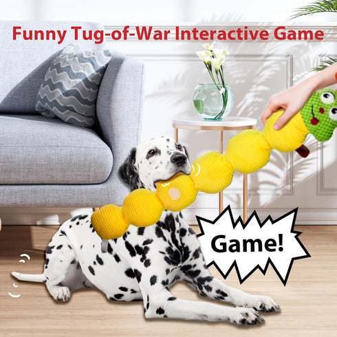 Gigwi Interactive Dog Puzzle Toys, Squeaky Treat Dispensing Toys for Small Medium Large Dogs, Plush Puppy Chew
