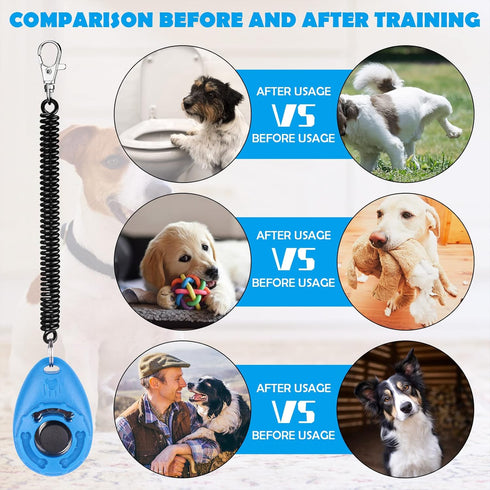 Dog Training Clicker with Wrist Strap - OYEFLY Durable Lightweight Easy to Use, 2-Pack for Cats, Puppy, Birds