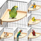 Wettarn 6 Pcs Bird Perch Platform Bird Corner Parrot Perch Corner Wooden