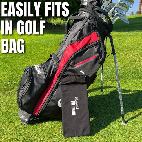 Golf Putting Alignment Mirror - Gates - Tees & Bag Training Combo Pack for Men - Indoor & Outdoor Golf Gifts