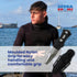 Scuba Choice Compact Stainless Steel Blunt Tip Dive Knife, 2.3" Plain Edge Blade, Black/Silver