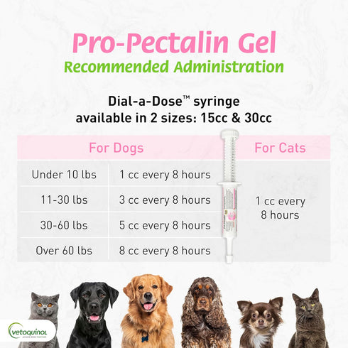 ProPectalin Vetoquinol Pro-Pectalin Oral Paste for Dogs & Cats Chicken Flavor Helps Reduce Occasional Loose Stool