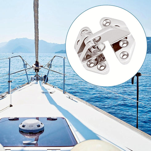 Long Reach Stainless Hatch Hinge, Heavy Duty Marine Grade 316 Hinge with Removable Pin for Yacht Hardware