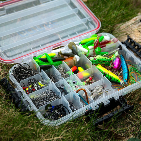 Goture 450 Pcs Fishing Lures Accessories Kit with Tackle Box, Hooks, Minnow, Crankbait, Frog, Popper, Lure