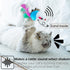 20 PCS Furry Cat Toys Squeak Mouse Rattle Mice with Feather Tails (Random Color)