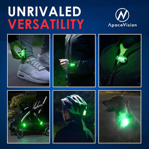 LED Safety Light (2 Pack) + Free Bonuses | Clip On Strobe/Running Lights for Runners, Dogs, and Biking