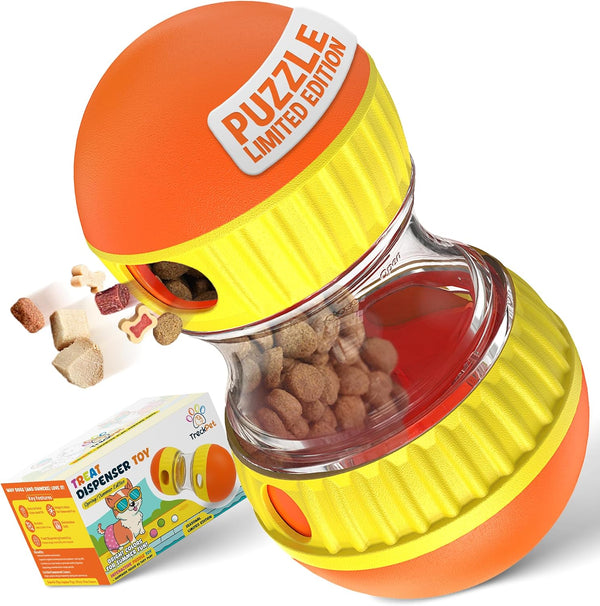 TRECKPET Dog Treat Dispenser Toy interactive-Treat puzzle toys for dogs mental stimulation-puzzle feeder