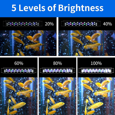 AQUANEAT LED Aquarium Light for 12 to 16 Inch Fish Tank, Auto On Off Timer, Full Spectrum