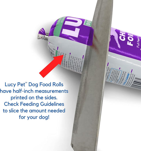 Lucy Pet Products Chicken Formula Dog Food Roll, 2.5 lb, Meaty Semi-Moist Dog Food