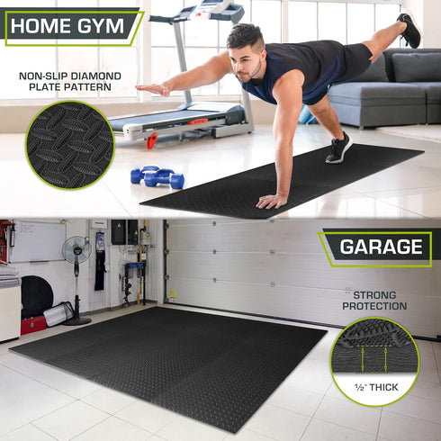 24 24 48 12 ProsourceFit Puzzle Exercise Mat in, EVA Interlocking Foam Floor Tiles for Home Gym, Water-Resistant Mats
