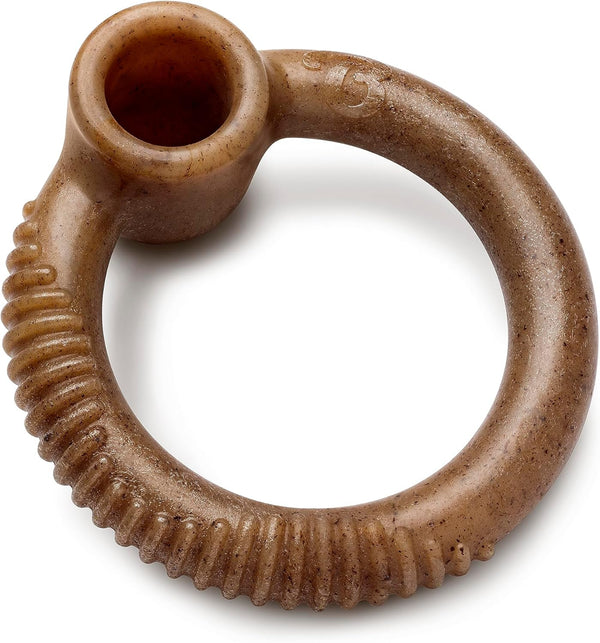 Benebone Medium Ring Durable Dog Chew Toy, Real Bacon, Made in USA