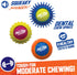 Nerf Dog 2.5in Squeak Armor Tennis Ball Dog Toys 3-Pack - Yellow/Pink, Orange/Blue, Blue/Green