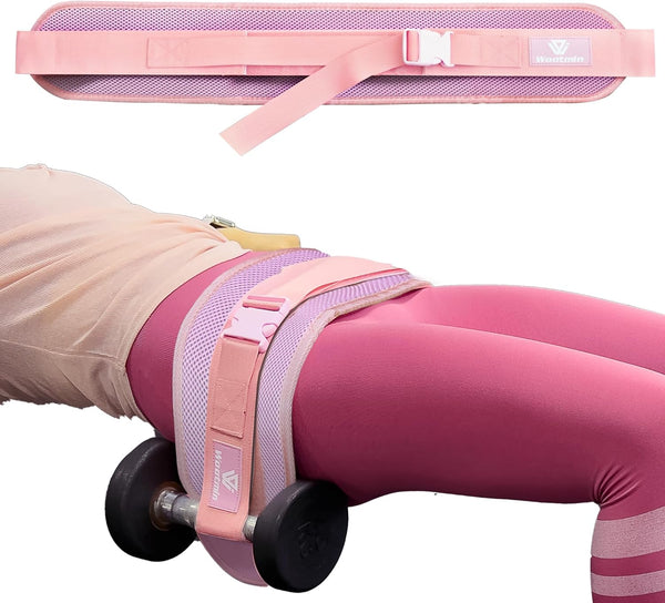 Hip Thrust Belt, Fully Upgraded for Dumbbells, Comfortable Home Gym Hip Thrust Belt with Anti-Slip Pads