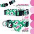 Native Pup Flower Dog Collar, Adjustable Medium, Cute Pink Floral Blue Daisy Rose, Summer Spring Essentials