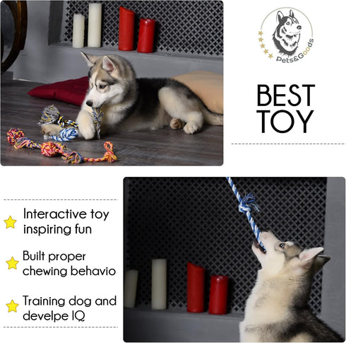 Dog Chew Toys - Puppy Teething Rope Toy Set for Small Dogs, Washable Cotton Tug Toys