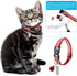 18 Piece Adjustable Reflective Cat Collars with Bell, Durable Nylon Collars with Safety Buckles and 6 Weatherproof ID