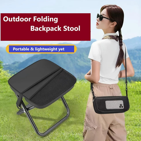 FUHUAQI Backpack Hiking and Trekking Foldable Chair, Travel Hiking Portable Folding Chair, New Camping, Picnic