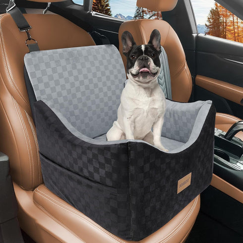 35 lbs, JOEJOY Elevated Dog Car Seat for Small/Medium Dogs up to Memory Foam Booster Seat with Detachable Washable