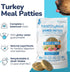 healthybud Raw Dog Food - Freeze Dried Turkey Patties, Grain Free Puppy Food, Human Grade, High Protein, Dehydrated