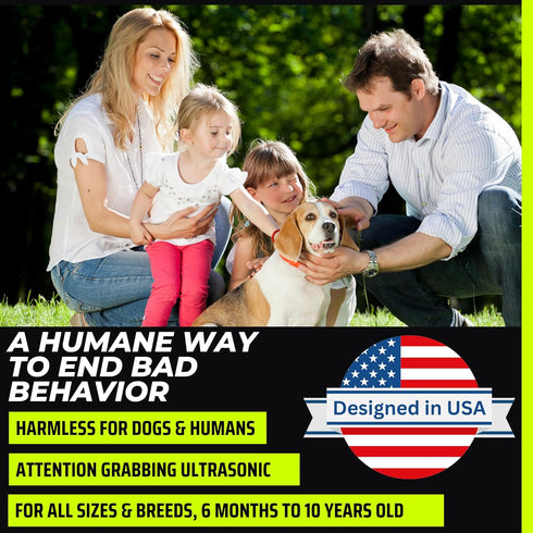 BarxBuddy 2nd Gen Dog Bark Deterrent Devices - Long Range Ultrasonic, Rechargeable Anti Bark Device for Indoor/Outdoor