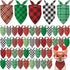 Weewooday 50 Pcs Valentine's & St. Patrick's Day Dog Bandanas Bulk Red &