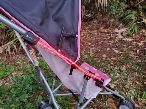 Third Kind Set 2 Stroller Lights Bike Lights of LED Rechargeable Lights with Straps