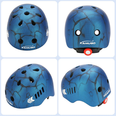 KAMUGO Kids Bike Helmet Set | Toddler Helmet for Ages 2-8 with Protective Gear Set for Skateboard, Cycling, Scooter