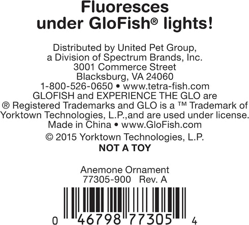 GloFish Anenome Ornaments, Fish Tank Decorations that Create a Glowing Effect.