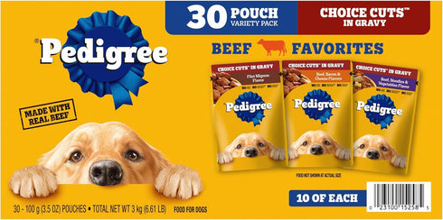 Pedigree Choice Cuts in Gravy Adult Wet Dog Food 30-Count Beef Flavor