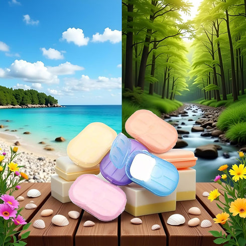Tustao 500 5 Sheets Disposable Soap Paper Boxes Hand Cleaner Fragrance Mini Color Soap Paper for school Indoor