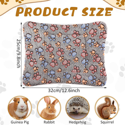 4 Pack Ultra Soft Dog Cat Bed Mat, Cozy Washable Thickened Pet Bed Mat for Small Animals (Gray, 13 x 10 Inches)