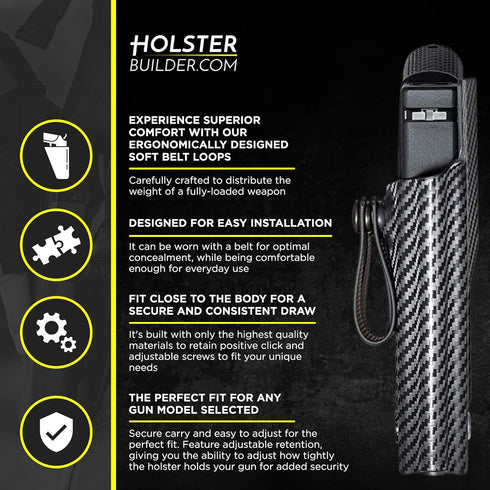 IWB Soft Belt Loops, Holster Accessories with Dot Cap for Better Security, Heavy-Duty Holster Clip
