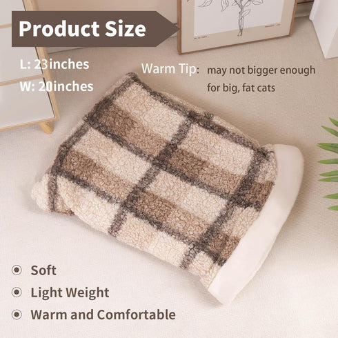 Cozy Cat Bed Cave Sleeping Bag, Pet Mat Warming Pad Sack for Cats and Small Dog,Burrowing Soft Comfortable Bed(
