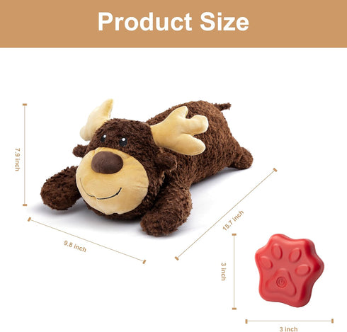 Dog Heartbeat Toy for Separation Anxiety Relief - Automatic Timing Heartbeat Stuffed Animal for Dogs and Cats