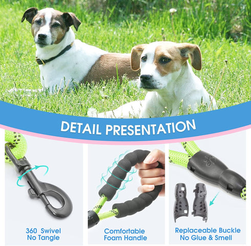 BAAPET - 2/4/5/6 FT Dog Leash with Comfortable Padded Handle for Small Medium and Large Dogs (5FT-1/2'', Green)