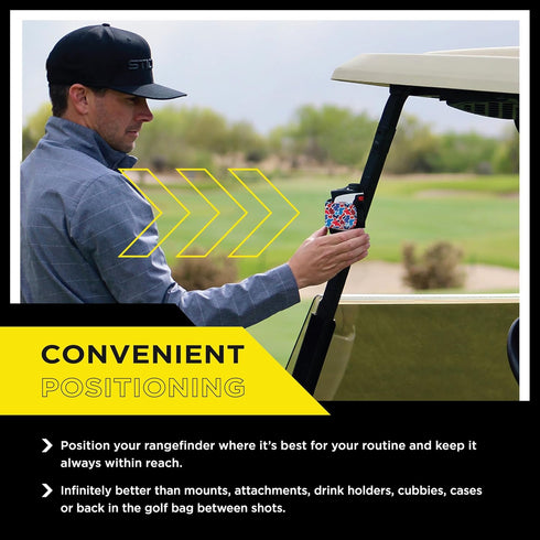 STICKIT Magnetic Rangefinder Strap - Strong Magnet for Golf Carts and Clubs, Size Adjustable