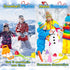 32Pcs Elovien Snow Toys Snowball Maker Snow Molds for Kids Outdoor with Foldable Snow Sleds, Long Shovels Tool, Snowman