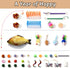40 Cat Tunnel Bed with Pcs Interactive Cat Toys, Cat Tube with Kitten Toys for Indoor Kittens, Collapsible Play Tunnel