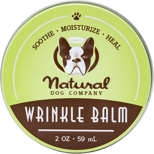 Natural Dog Company Wrinkle Balm, 2 oz. Tin, Dog Lotion for Dry Itchy Skin, Cleans Wrinkles, Yeast Infection Treatment
