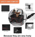 20lb ROODO Deluxe Dog Booster Seat with Height-Adjustable Foldable Metal Frame and Safety Leash,Portable Pet Car Seat
