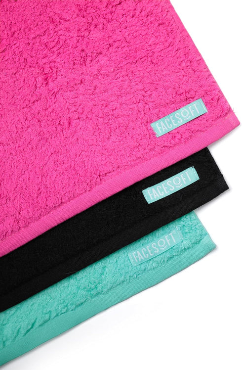 3 Set FACESOFT Eco Friendly Mini Gym Towels Accessories for Working Out - Sweat Towels for Gym, Fitness, Sports - Soft